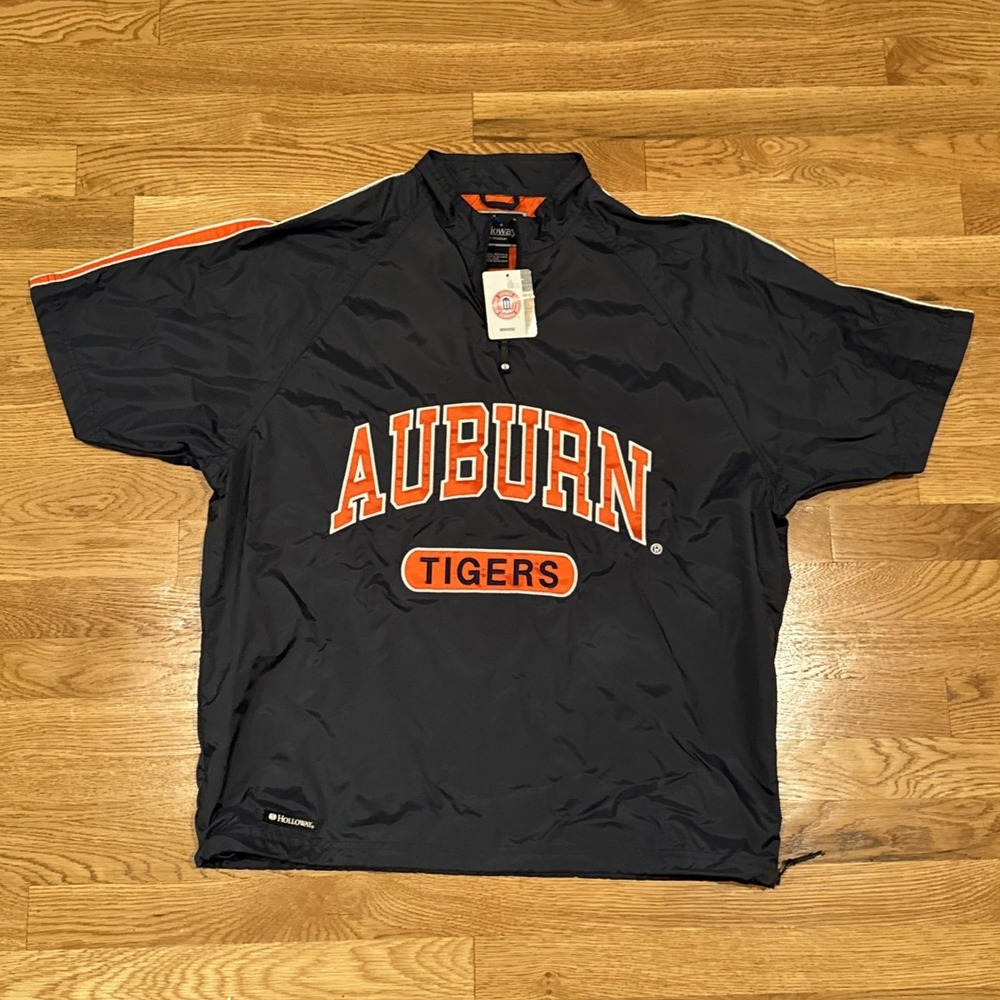 New Auburn Tigers Mens Windbreaker M‎ 1/4 Zip Pullover Short Sleeve